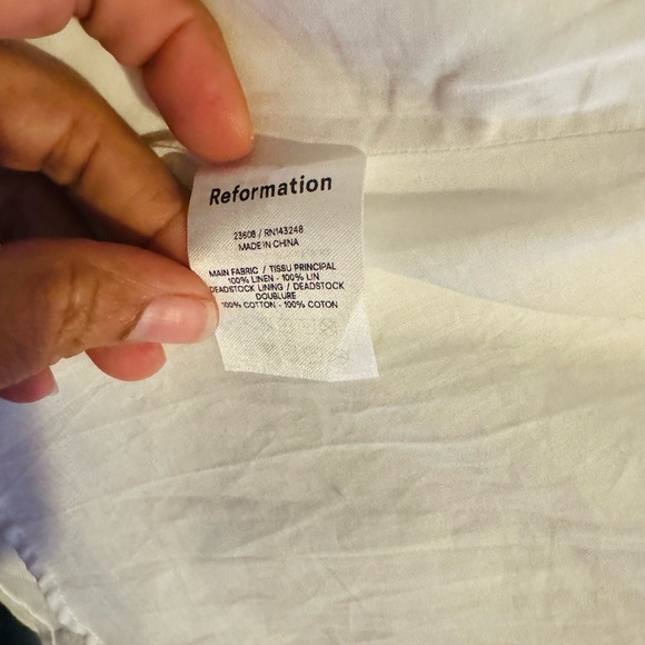 NWT REFORMTION AMETHYST LINEN Dress woman - Picture 7 of 7